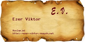 Ezer Viktor névjegykártya