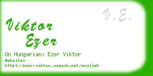 viktor ezer business card